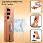 CASENEO For Samsung Galaxy S26 Ultra Magnetic Case Wristband PU Leather + PC Shockproof Phone Cover