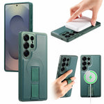 CASENEO For Samsung Galaxy S26 Ultra Magnetic Case Wristband PU Leather + PC Shockproof Phone Cover