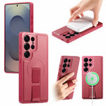 CASENEO For Samsung Galaxy S26 Ultra Magnetic Case Wristband PU Leather + PC Shockproof Phone Cover