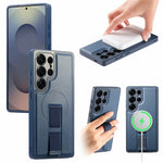 CASENEO For Samsung Galaxy S26 Ultra Magnetic Case Wristband PU Leather + PC Shockproof Phone Cover