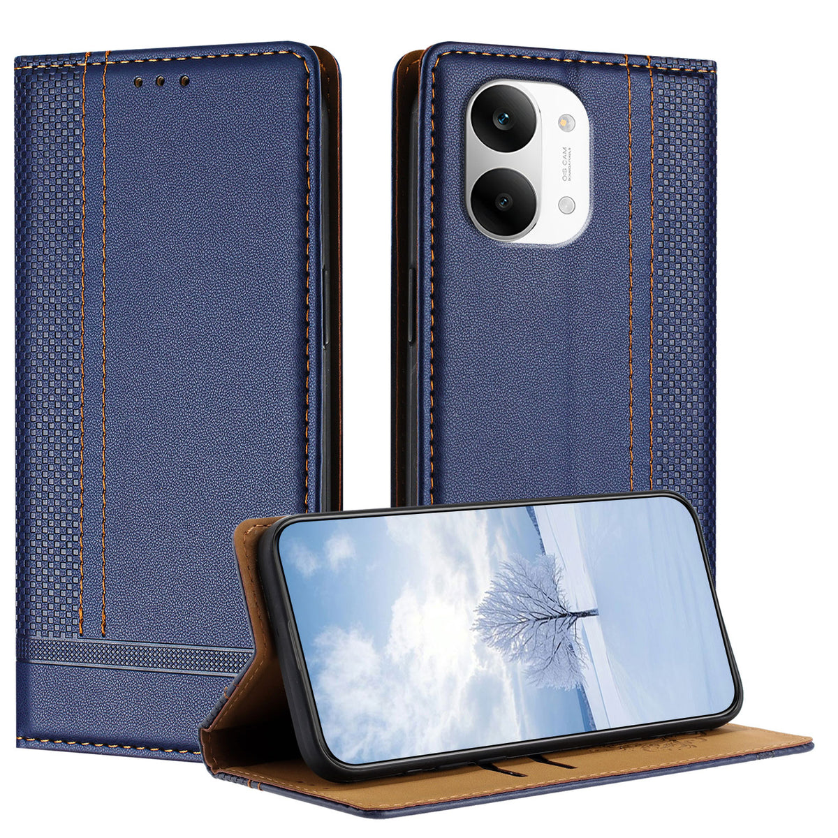 For Xiaomi Redmi Turbo 5 Max 5G / Xiaomi Poco X8 Pro Max 5G Case L-Shaped Grid Pattern Leather Stand Phone Cover with Card Slots