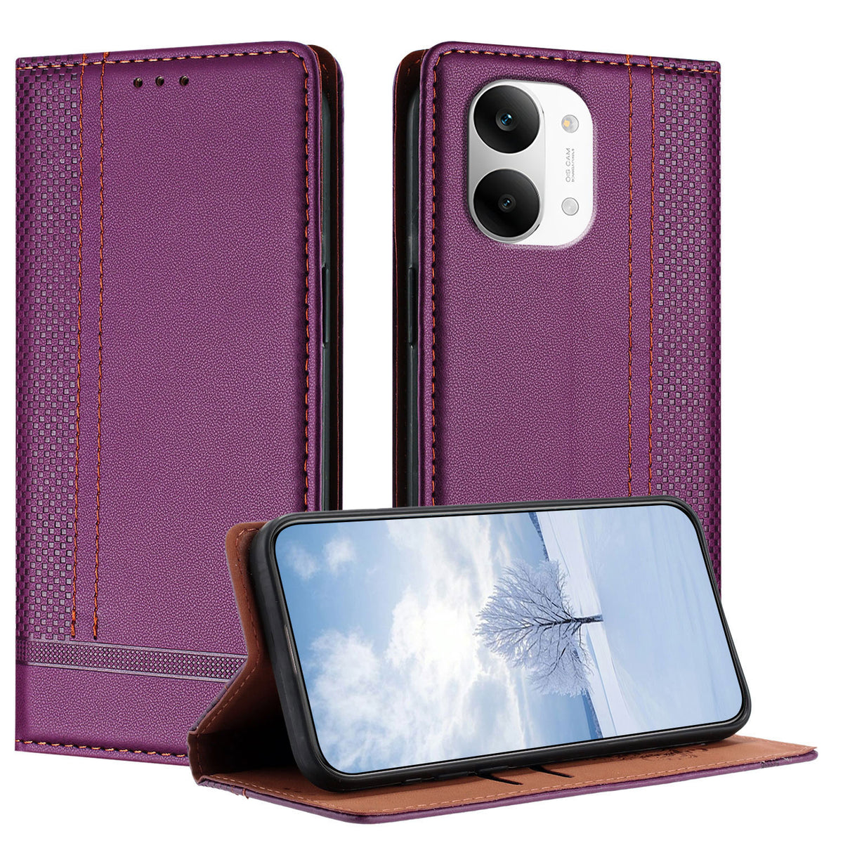 For Xiaomi Redmi Turbo 5 Max 5G / Xiaomi Poco X8 Pro Max 5G Case L-Shaped Grid Pattern Leather Stand Phone Cover with Card Slots