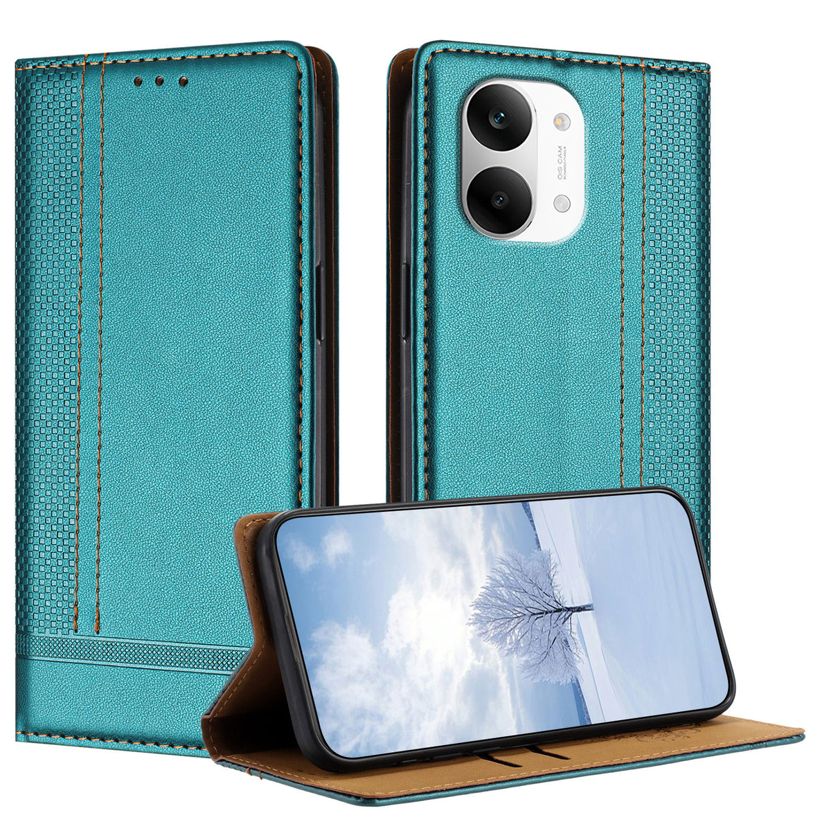 For Xiaomi Redmi Turbo 5 Max 5G / Xiaomi Poco X8 Pro Max 5G Case L-Shaped Grid Pattern Leather Stand Phone Cover with Card Slots