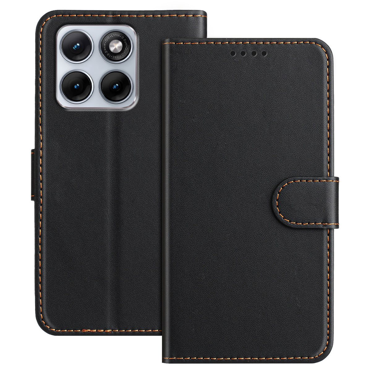 For Motorola Edge 70 Fusion+ 5G / Edge 70 Fusion 5G Leather Case Wallet Stand Solid Color Anti Drop Phone Cover