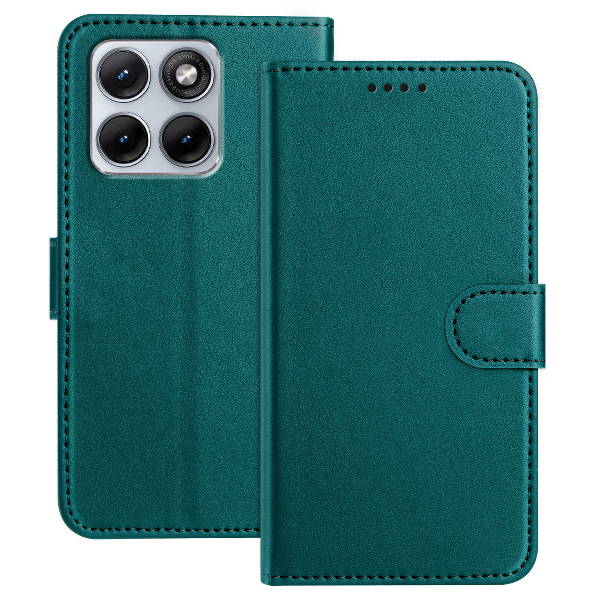 For Motorola Edge 70 Fusion+ 5G / Edge 70 Fusion 5G Leather Case Wallet Stand Solid Color Anti Drop Phone Cover
