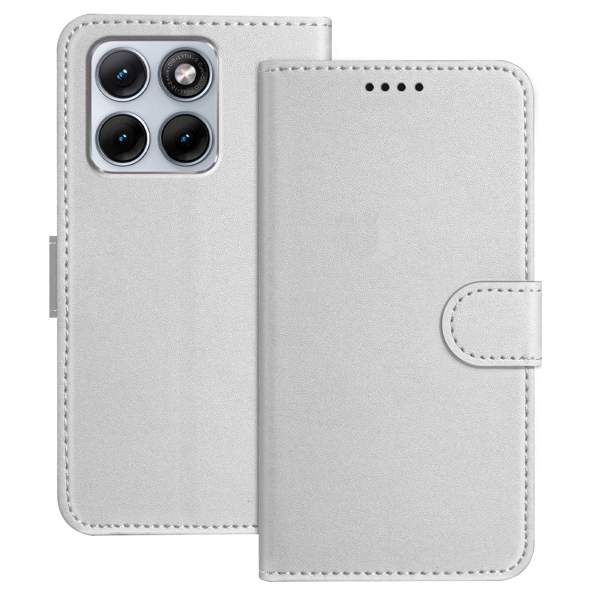 For Motorola Edge 70 Fusion+ 5G / Edge 70 Fusion 5G Leather Case Wallet Stand Solid Color Anti Drop Phone Cover