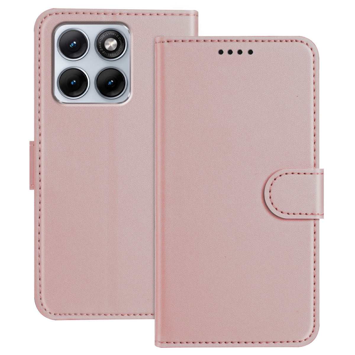 For Motorola Edge 70 Fusion+ 5G / Edge 70 Fusion 5G Leather Case Wallet Stand Solid Color Anti Drop Phone Cover