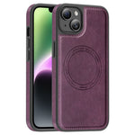 For iPhone 14 Plus Case Compatible with MagSafe Leather Back Phone Cover