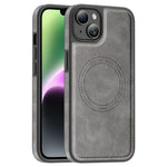 For iPhone 14 Plus Case Compatible with MagSafe Leather Back Phone Cover