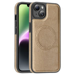 For iPhone 14 Plus Case Compatible with MagSafe Leather Back Phone Cover