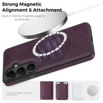 Magnetiskt mobilskal i läder för Samsung Galaxy S26