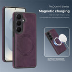Magnetiskt mobilskal i läder för Samsung Galaxy S26