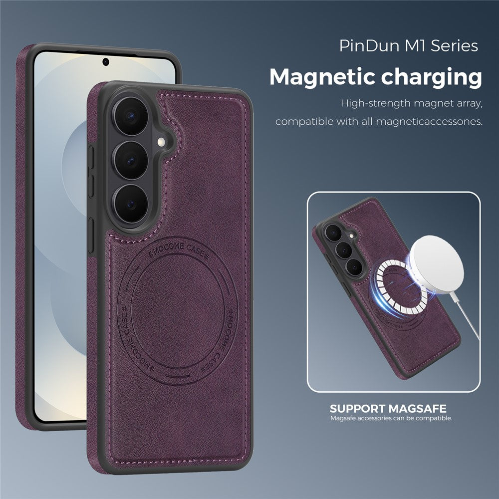 Magnetiskt mobilskal i läder för Samsung Galaxy S26