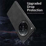 For Oppo Find N6 5G Case Drop Proof Stand Nappa Texture PU Leather + PC Phone Cover