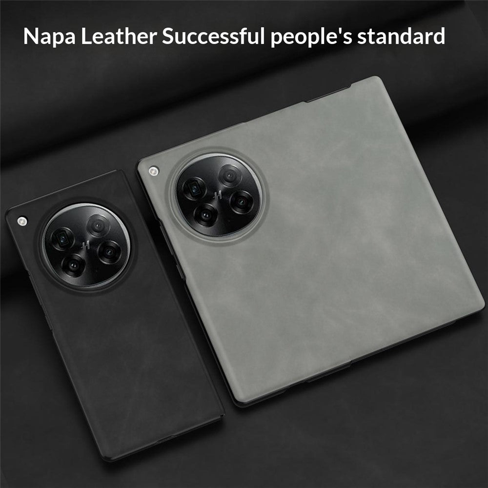 For Oppo Find N6 5G Case Drop Proof Stand Nappa Texture PU Leather + PC Phone Cover