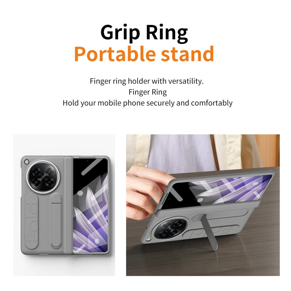 Oppo Find N6 5G-etui med stativ og armbånd, PC-mobilbeskyttelse med hærdet glasfilm
