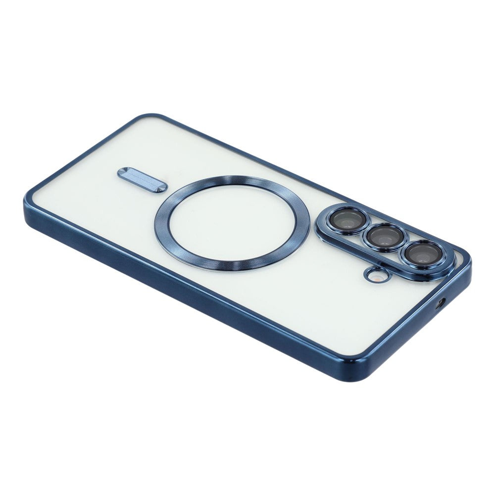 Til Samsung Galaxy A35 5G Magnetisk Etui Galvaniseret TPU Telefoncover med Linsefilm