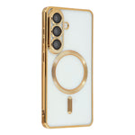 Til Samsung Galaxy A35 5G Magnetisk Etui Galvaniseret TPU Telefoncover med Linsefilm