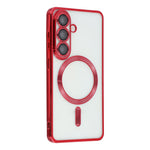 Til Samsung Galaxy A35 5G Magnetisk Etui Galvaniseret TPU Telefoncover med Linsefilm