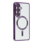 Til Samsung Galaxy A35 5G Magnetisk Etui Galvaniseret TPU Telefoncover med Linsefilm