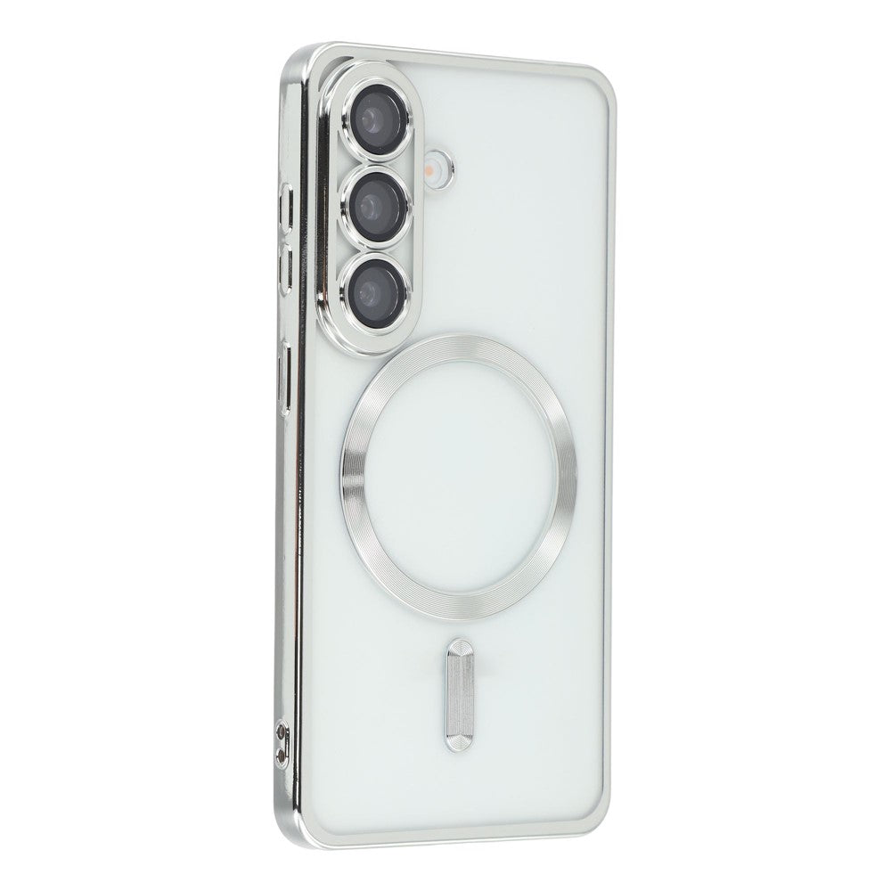 For Samsung Galaxy A05s 4G Magnetic Case Electroplated TPU Phone Cover with Lens Film
