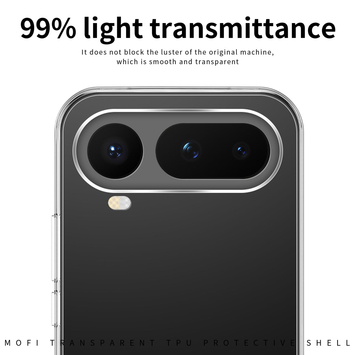 Mofi For Honor Magic8 Pro Air 5G Clear Phone Case Ultra-Thin TPU Phone Back Cover
