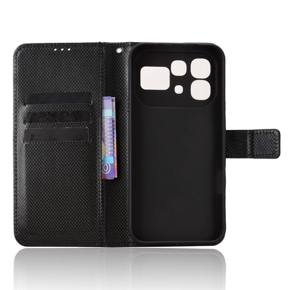 Til Infinix Note 60 Pro 5G / Infinix Note 60 5G Læderpung-etui med Rem Diamantmønstret Telefoncover