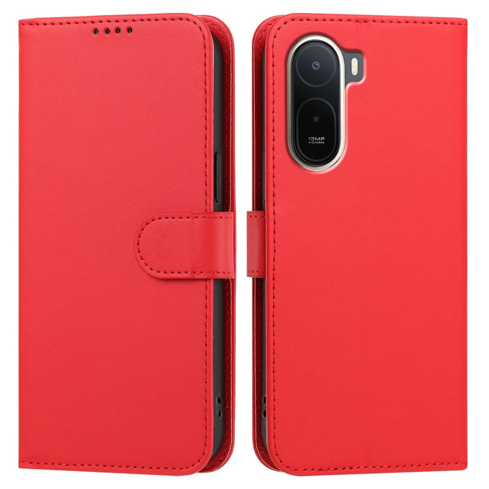 For Xiaomi Redmi A7 Pro 4G (171.56mm) / Poco C85x 5G 007 Leather Case Wallet Stand Solid Color Anti Drop Phone Cover
