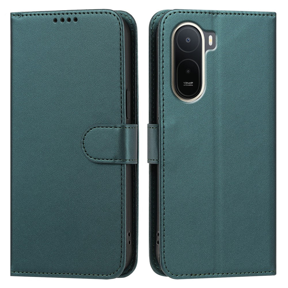 For Xiaomi Redmi A7 Pro 4G (171.56mm) / Poco C85x 5G 007 Leather Case Wallet Stand Solid Color Anti Drop Phone Cover
