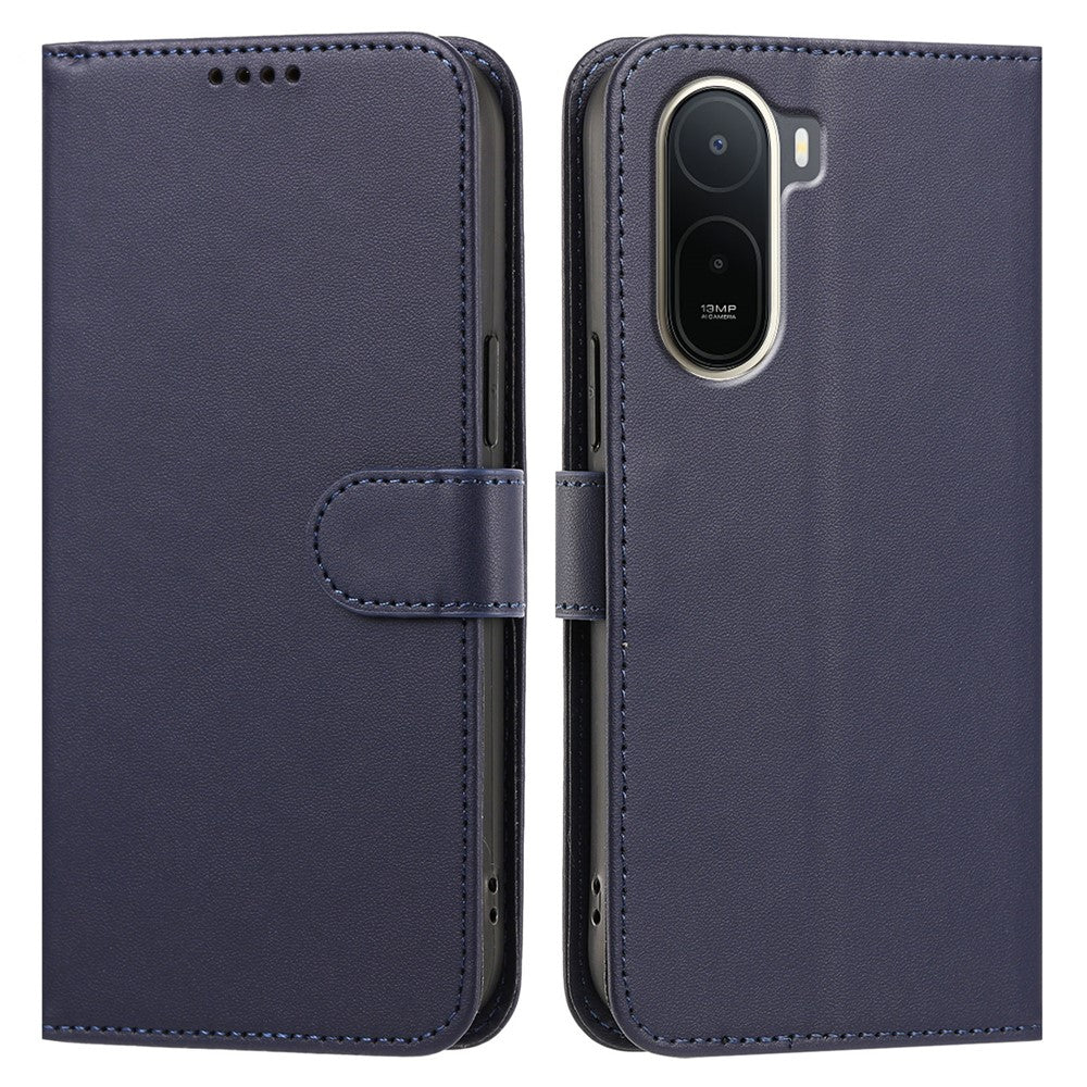For Xiaomi Redmi A7 Pro 4G (171.56mm) / Poco C85x 5G 007 Leather Case Wallet Stand Solid Color Anti Drop Phone Cover