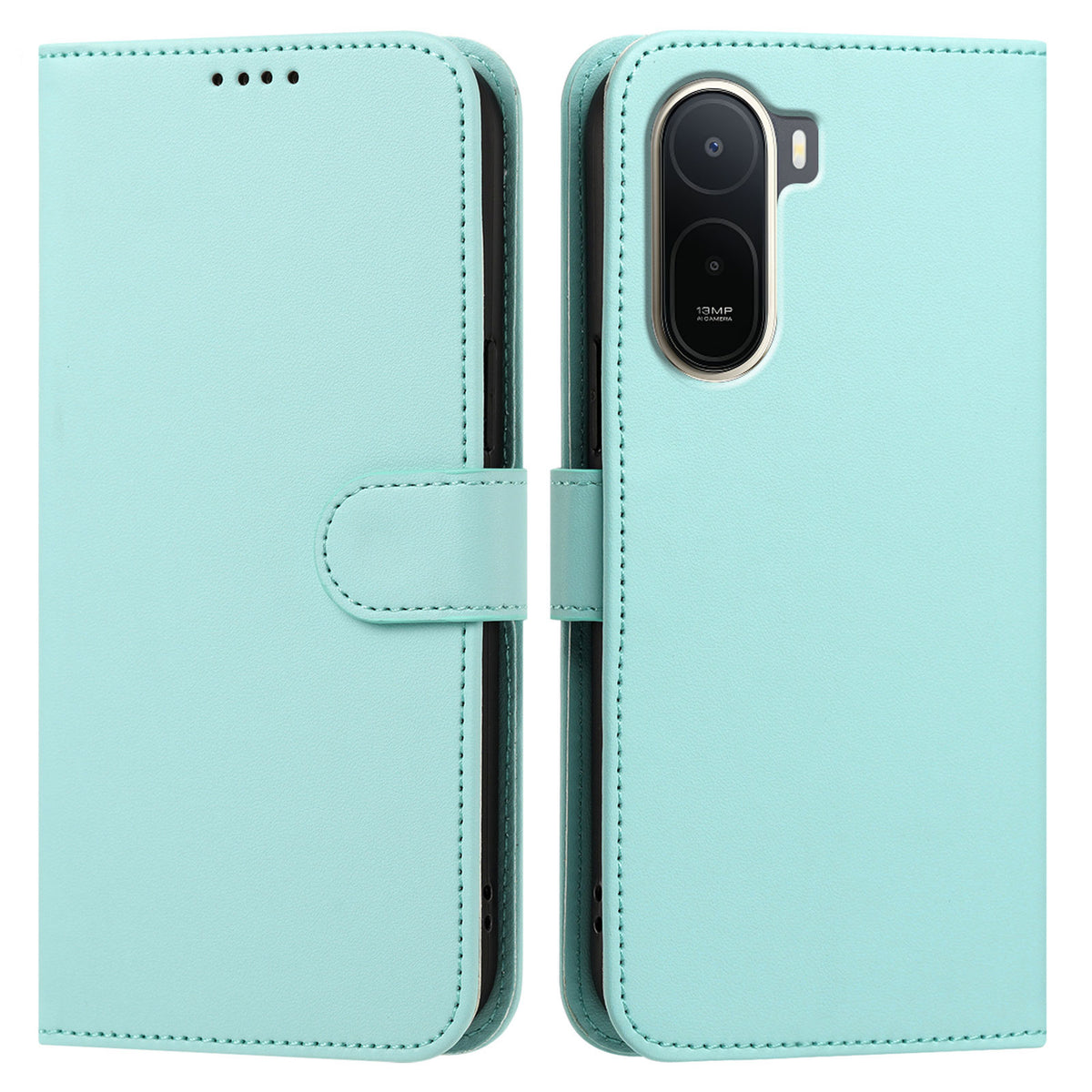 For Xiaomi Redmi A7 Pro 4G (171.56mm) / Poco C85x 5G 007 Leather Case Wallet Stand Solid Color Anti Drop Phone Cover