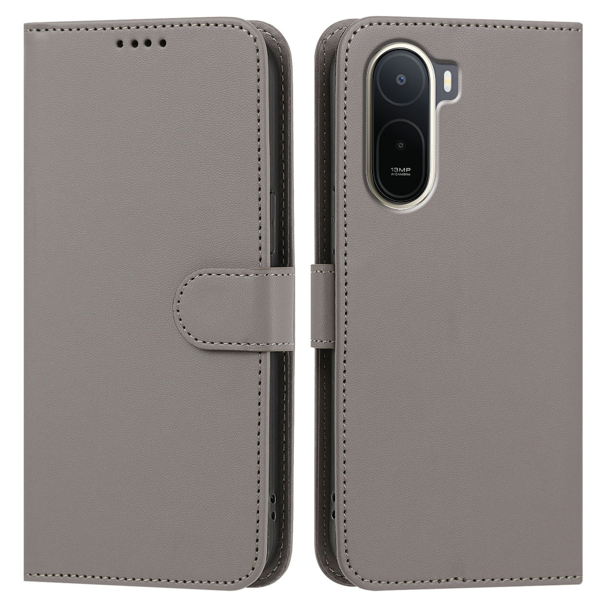 For Xiaomi Redmi A7 Pro 4G (171.56mm) / Poco C85x 5G 007 Leather Case Wallet Stand Solid Color Anti Drop Phone Cover