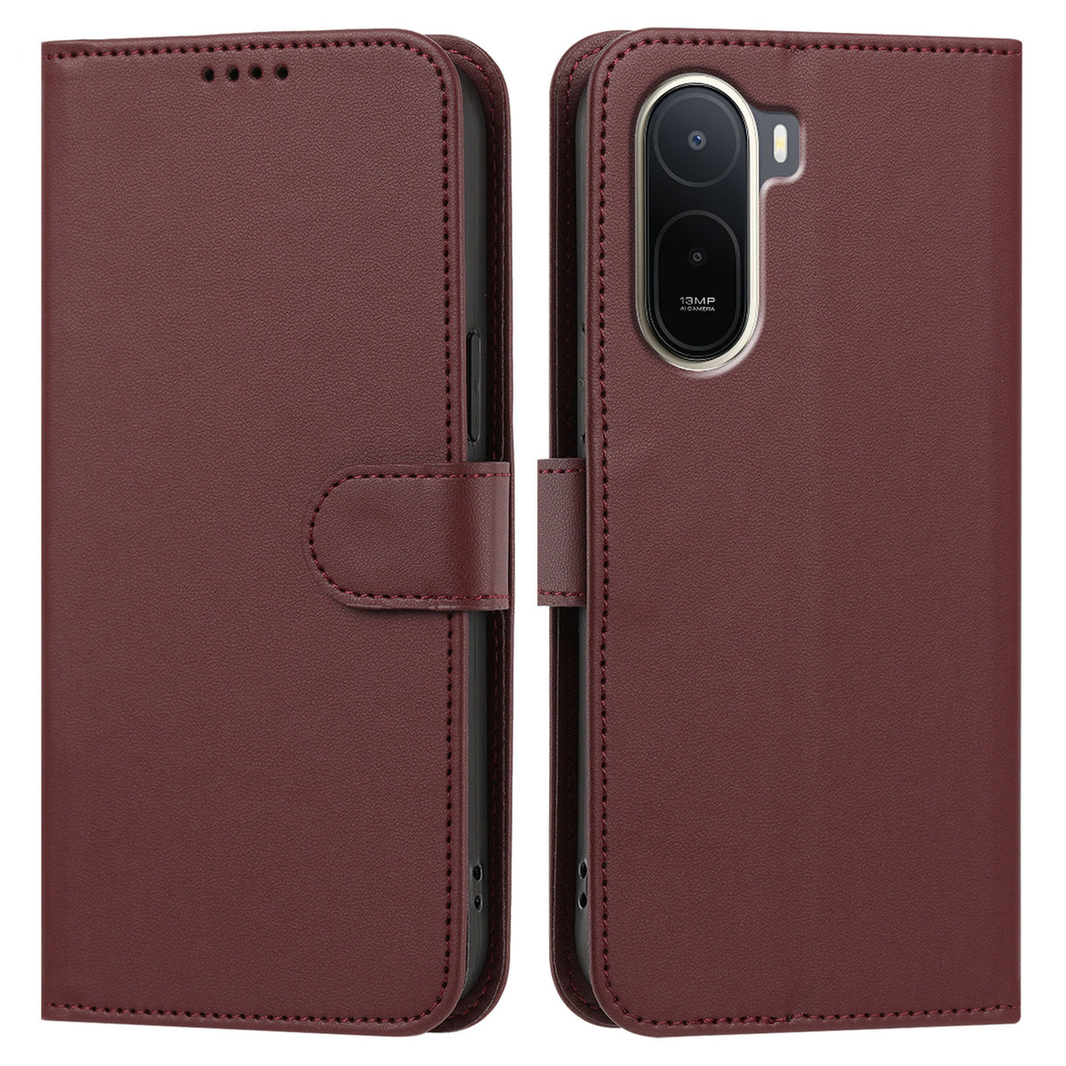 For Xiaomi Redmi A7 Pro 4G (171.56mm) / Poco C85x 5G 007 Leather Case Wallet Stand Solid Color Anti Drop Phone Cover