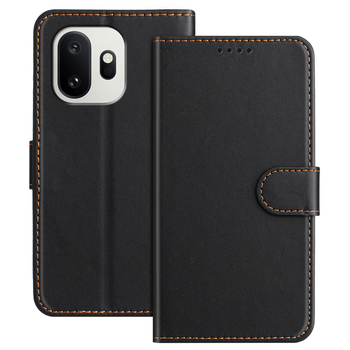 For OnePlus 15T 5G Leather Case Wallet Stand Solid Color Anti Drop Phone Cover