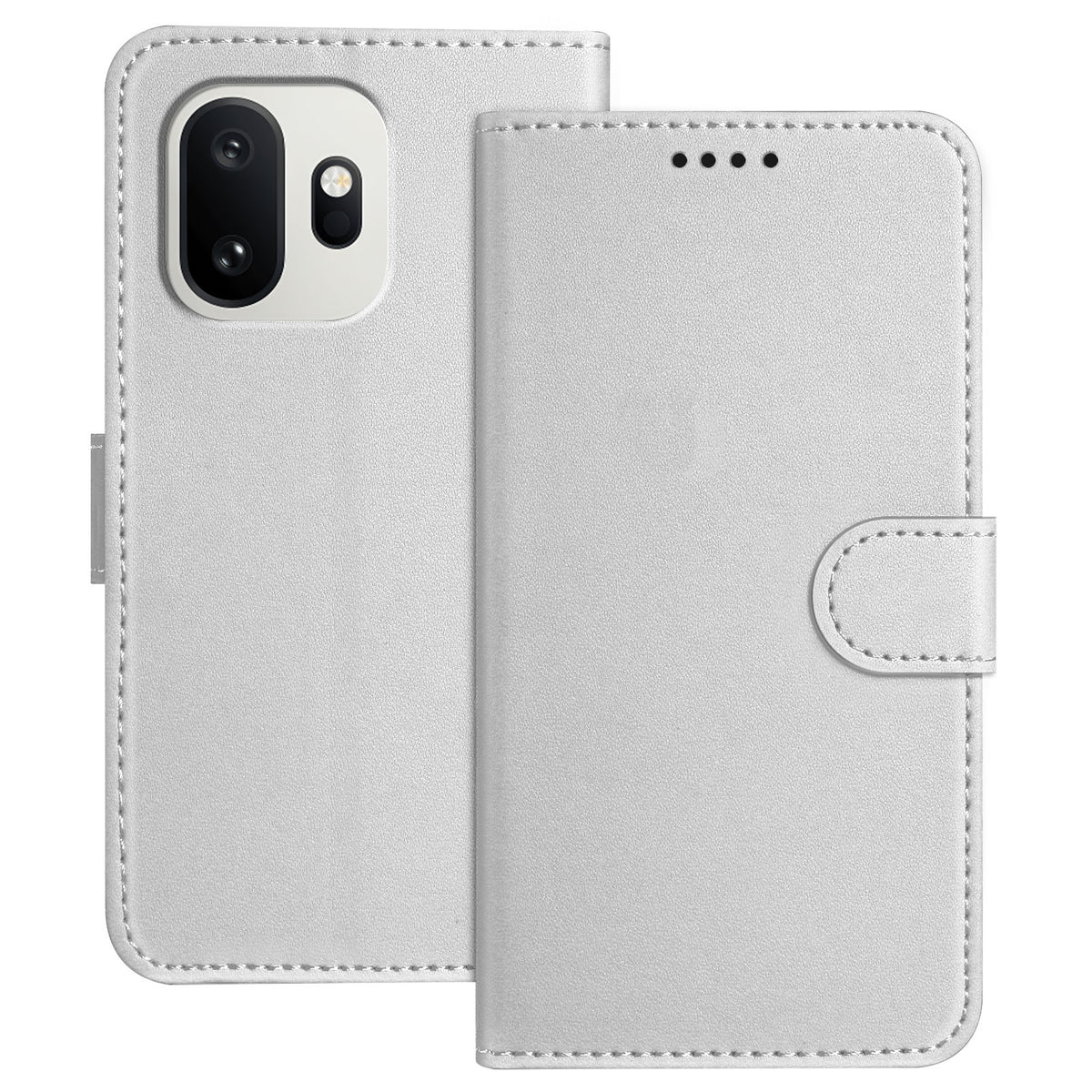 For OnePlus 15T 5G Leather Case Wallet Stand Solid Color Anti Drop Phone Cover