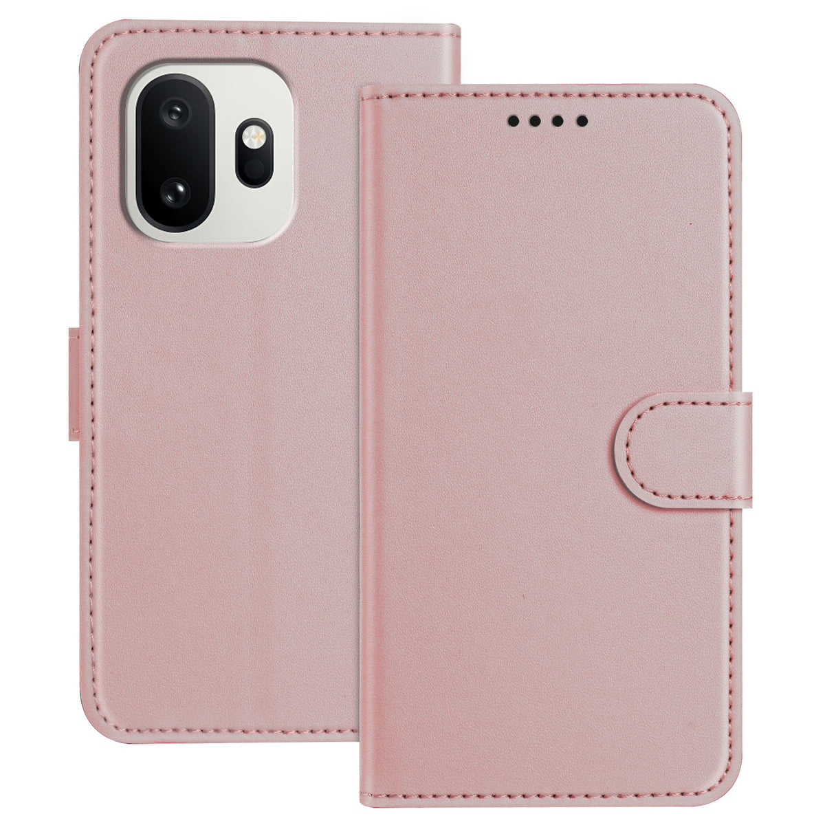 For OnePlus 15T 5G Leather Case Wallet Stand Solid Color Anti Drop Phone Cover