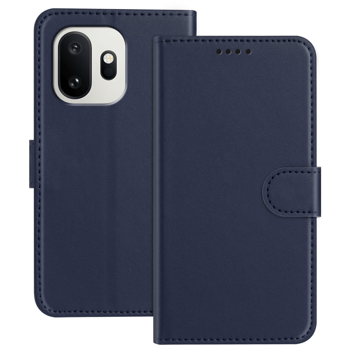 For OnePlus 15T 5G Leather Case Wallet Stand Solid Color Anti Drop Phone Cover