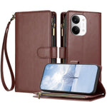 For Xiaomi Redmi Turbo 5 Max 5G / Xiaomi Poco X8 Pro Max 5G Leather Case Zipper Wallet Stand Shockproof Phone Cover with Wrist Strap