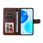 ENKAY HAT PRINCE For Honor X8d 4G PU Læderpung Etui Telefonholder Cover med 9H Hærdet Glas