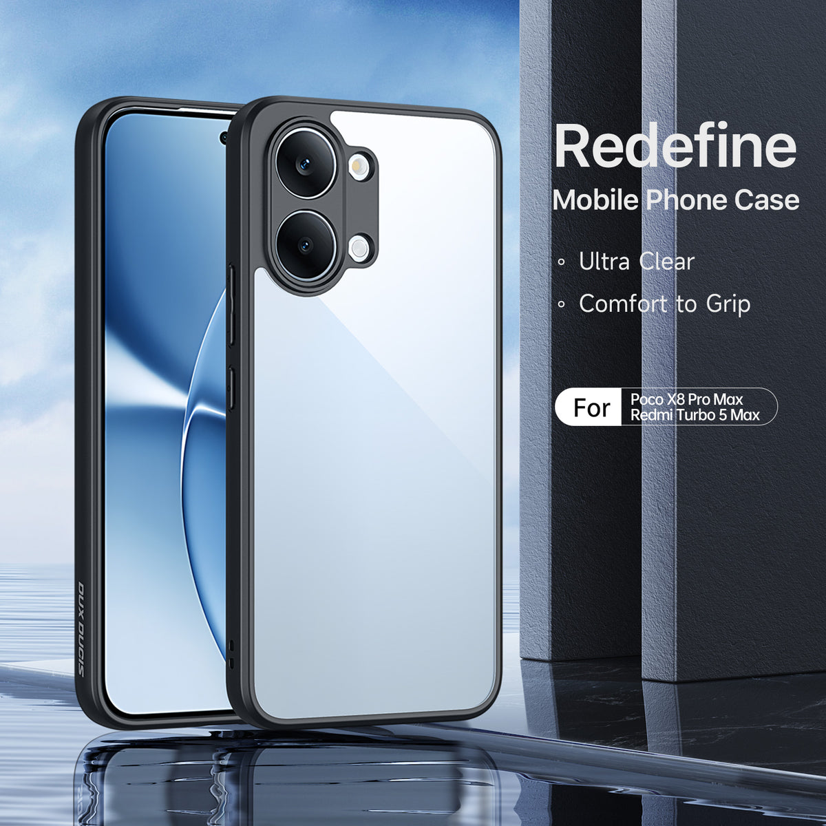 Dux Ducis For Xiaomi Redmi Turbo 5 Max 5G / Xiaomi Poco X8 Pro Max 5G Aimo Series PC + TPU Clear Back Phone Cover (REACH Certification)