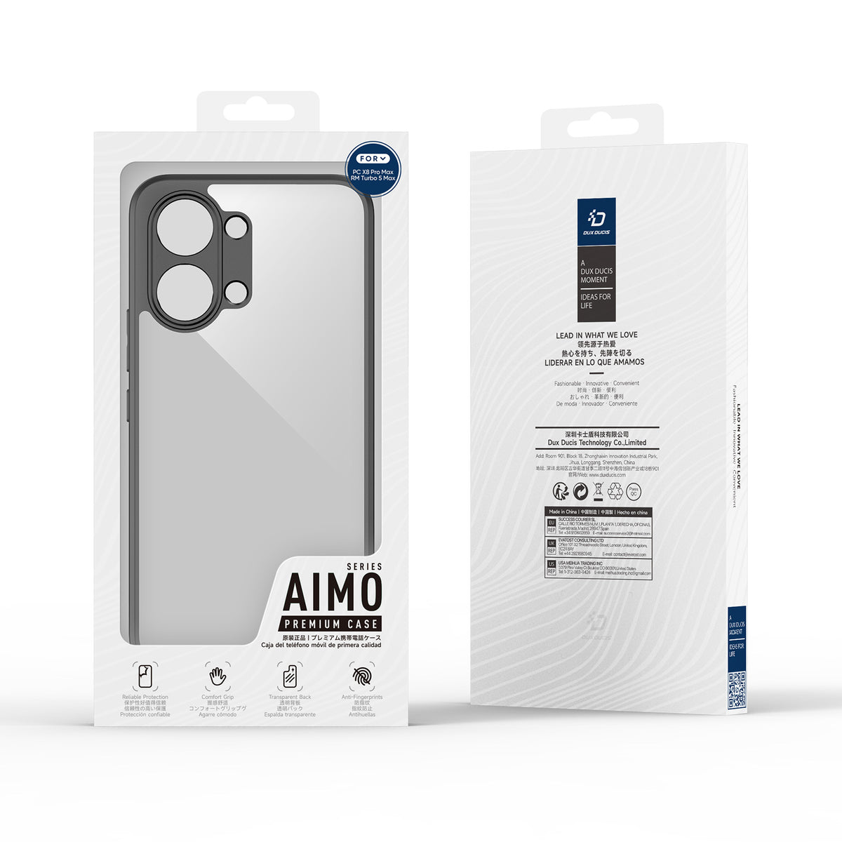 Dux Ducis For Xiaomi Redmi Turbo 5 Max 5G / Xiaomi Poco X8 Pro Max 5G Aimo Series PC + TPU Clear Back Phone Cover (REACH Certification)