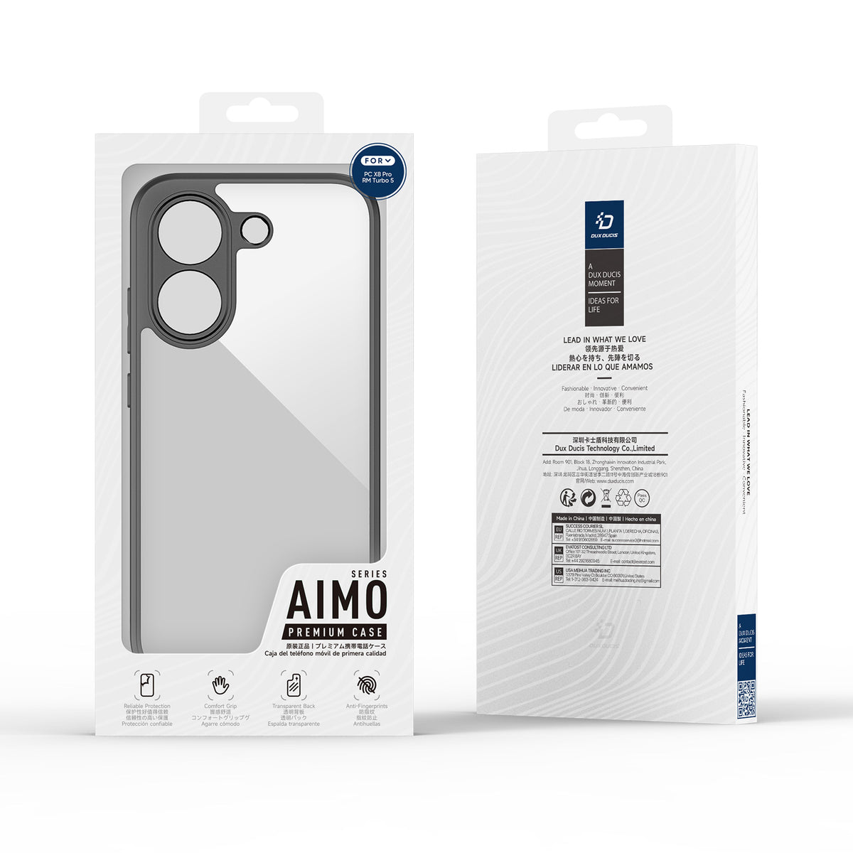 Dux Ducis For Xiaomi Redmi Turbo 5 5G / Xiaomi Poco X8 Pro 5G Aimo Series PC + TPU Clear Back Phone Cover (REACH Certification)