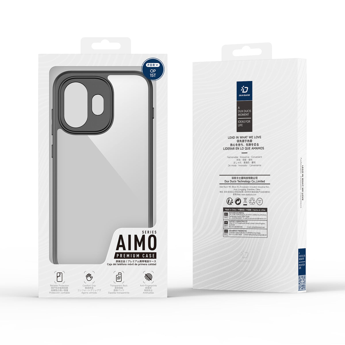 Dux Ducis för OnePlus 15T 5G Aimo-serien PC + genomskinligt TPU-bakstycke (REACH-certifiering)