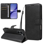 For Xiaomi Poco X8 Pro 5G / Xiaomi Redmi Turbo 5 5G Leather Wallet Case with Strap Solid Color Phone Stand Cover