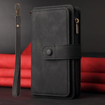 For Honor X8d 4G Zipper Wallet Case with 15 Card Slots and Strap Leather Phone Cover