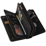 For Honor X8d 4G Zipper Wallet Case with 15 Card Slots and Strap Leather Phone Cover