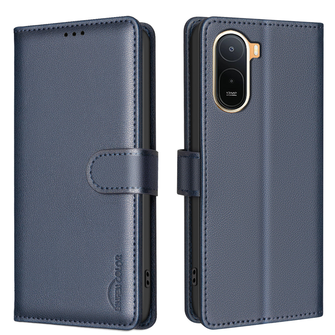 BINFEN COLOR For Xiaomi Poco C85x 5G / Redmi A7 Pro 4G (171.56mm) BF32 Leather Case Wallet RFID Blocking Phone Cover
