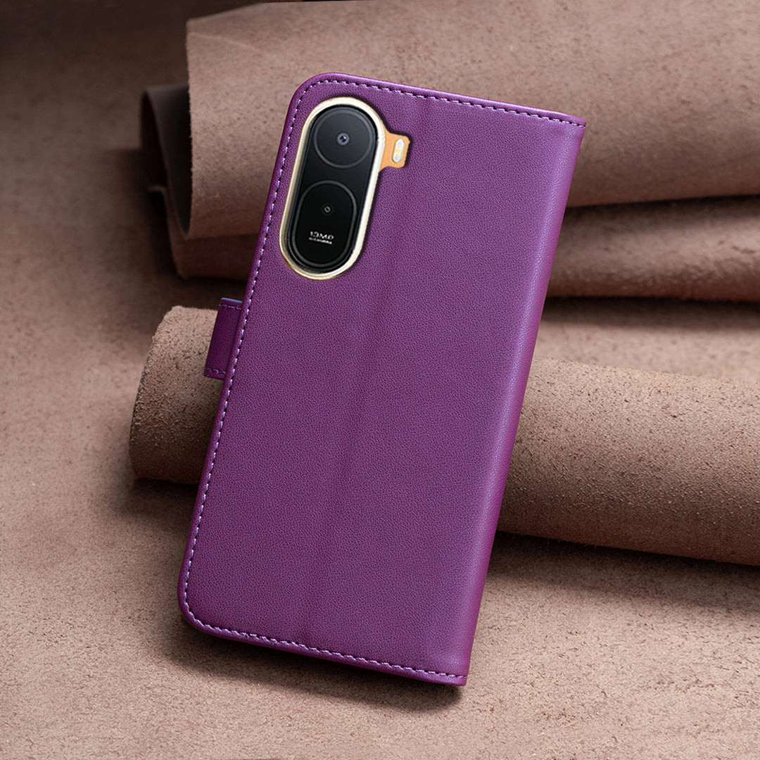 BINFEN COLOR For Xiaomi Poco C85x 5G / Redmi A7 Pro 4G (171.56mm) BF17 Phone Case Wallet Folio Flip Leather Cover