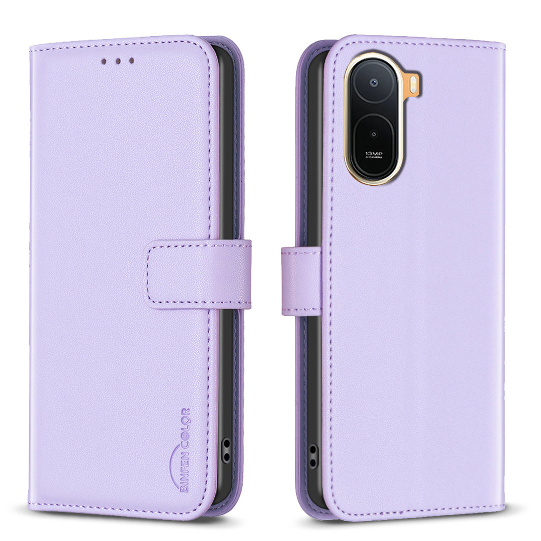 BINFEN COLOR For Xiaomi Poco C85x 5G / Redmi A7 Pro 4G (171.56mm) BF17 Phone Case Wallet Folio Flip Leather Cover
