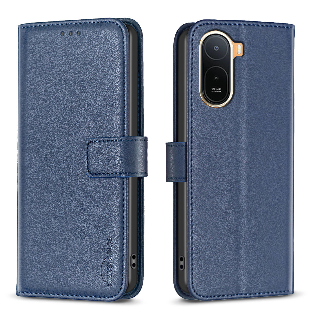 BINFEN COLOR For Xiaomi Poco C85x 5G / Redmi A7 Pro 4G (171.56mm) BF17 Phone Case Wallet Folio Flip Leather Cover